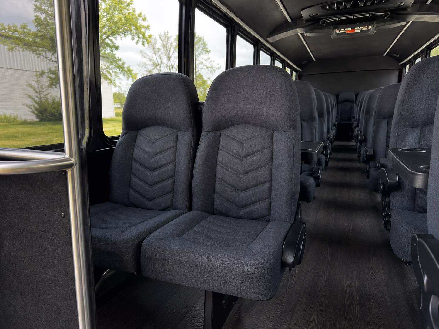 mansfield 18 passenger minibus inside