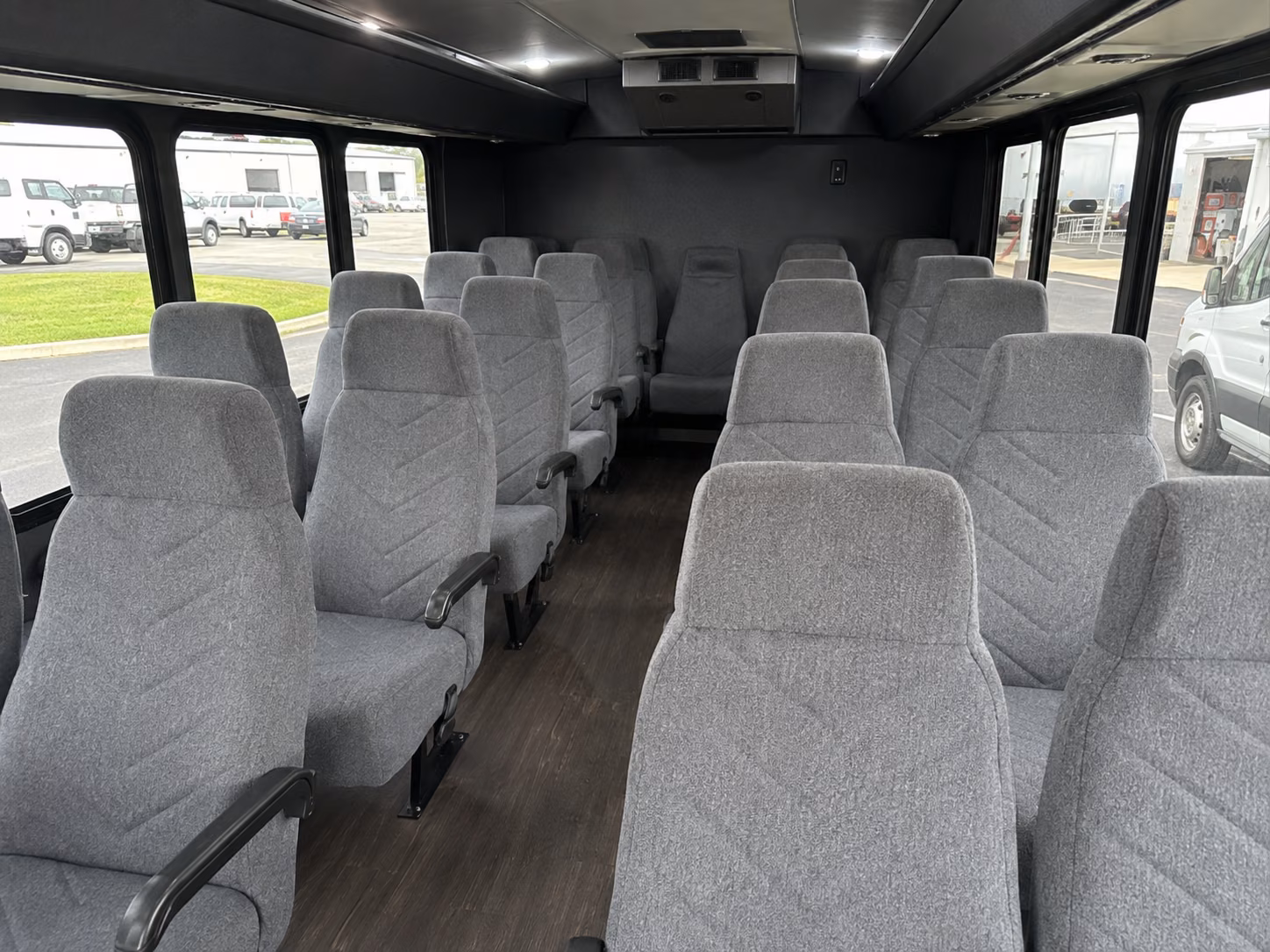 mansfield 18 passenger minibus interior