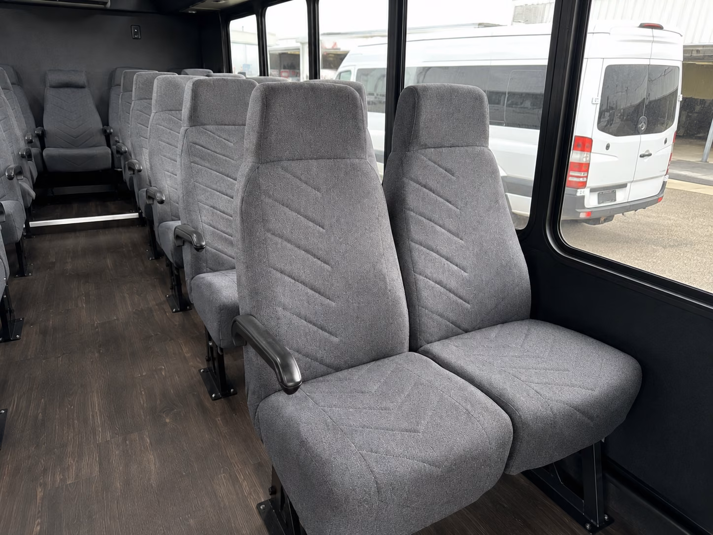 mansfield 20 passenger minibus inside