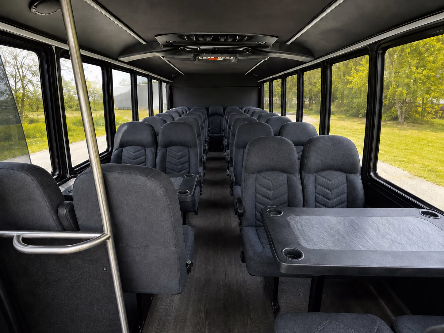 mansfield 20 passenger minibus interior