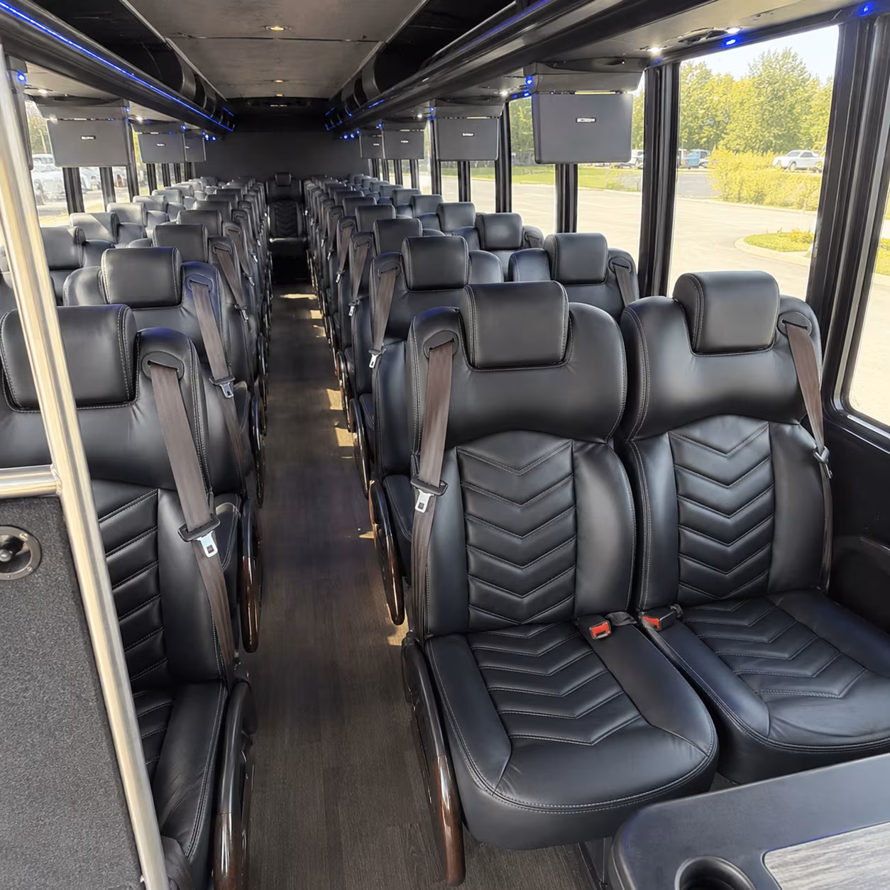 mansfield 25 passenger minibus interior