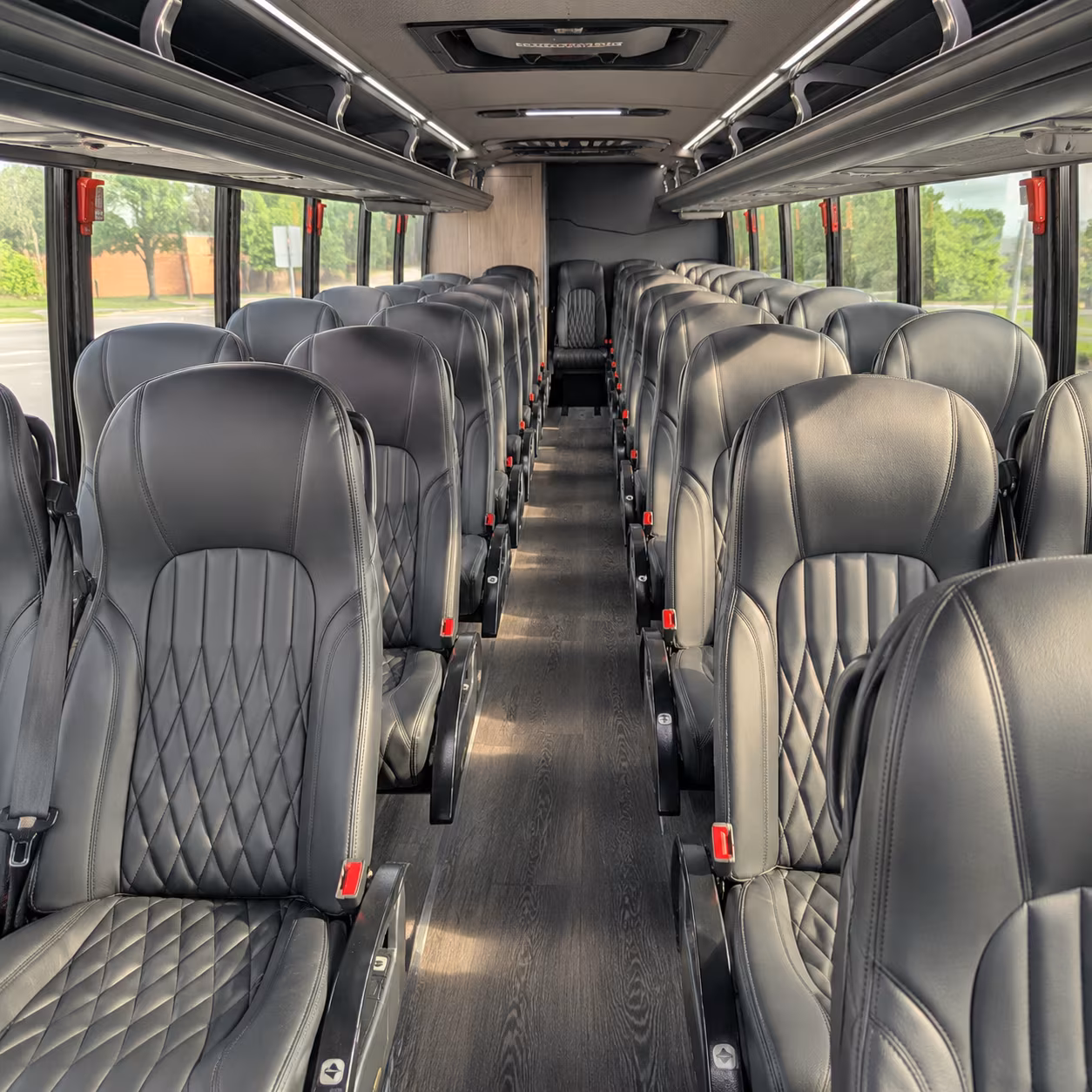 mansfield 35 passenger minibus inside