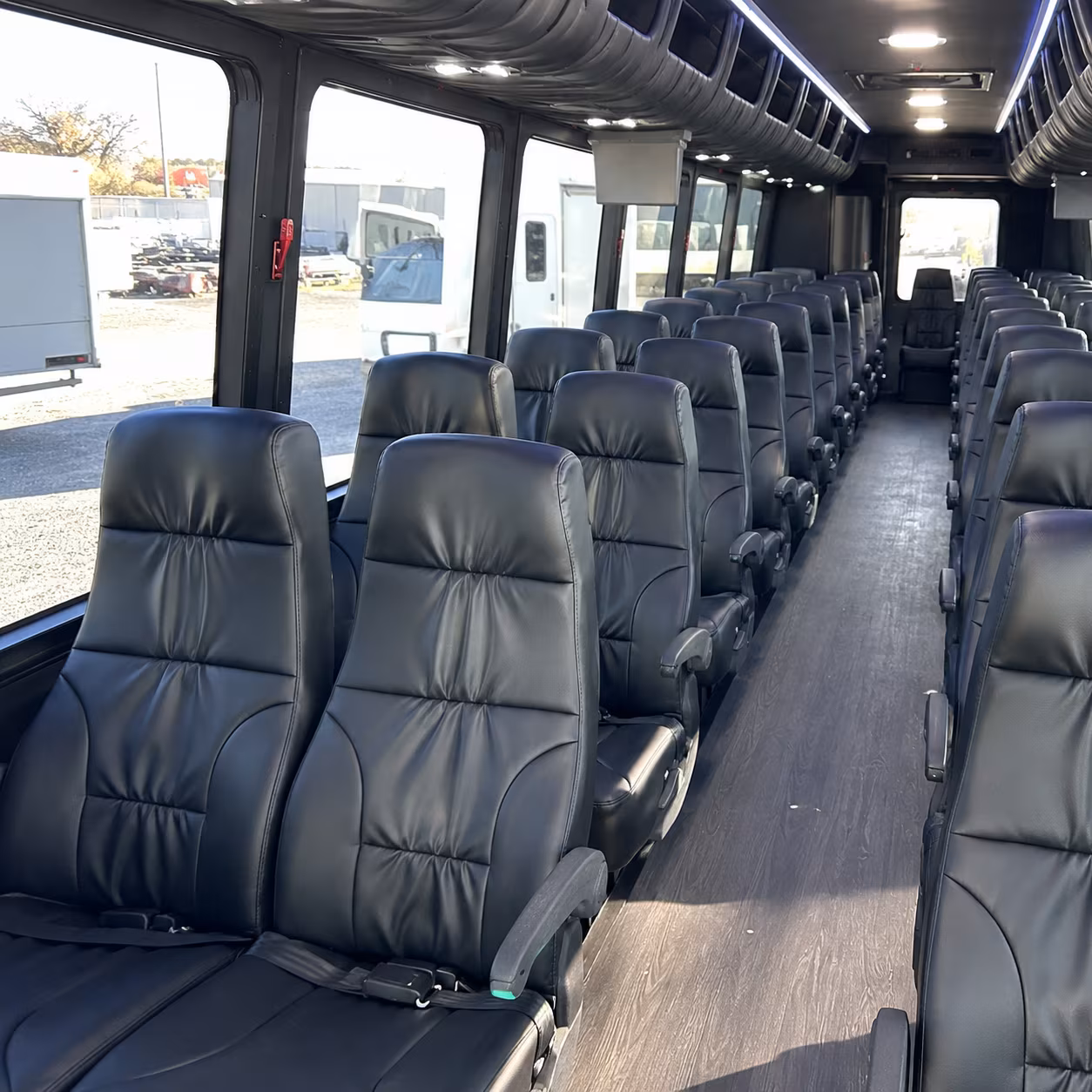 mansfield 35 passenger minibus interior