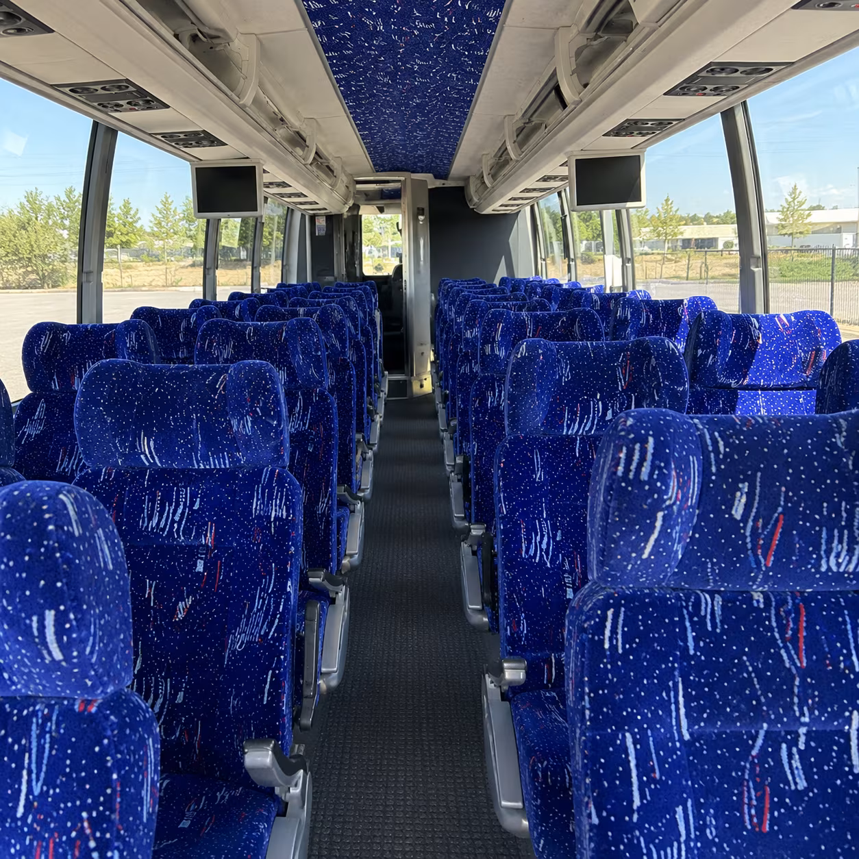 mansfield 54 passenger charter bus interior
