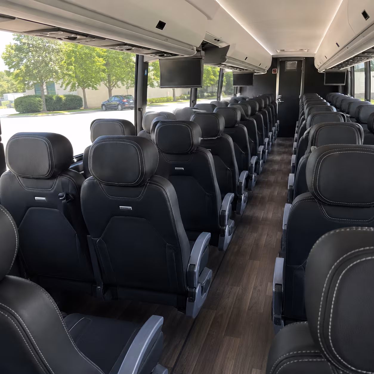 mansfield 56 passenger charter bus interior