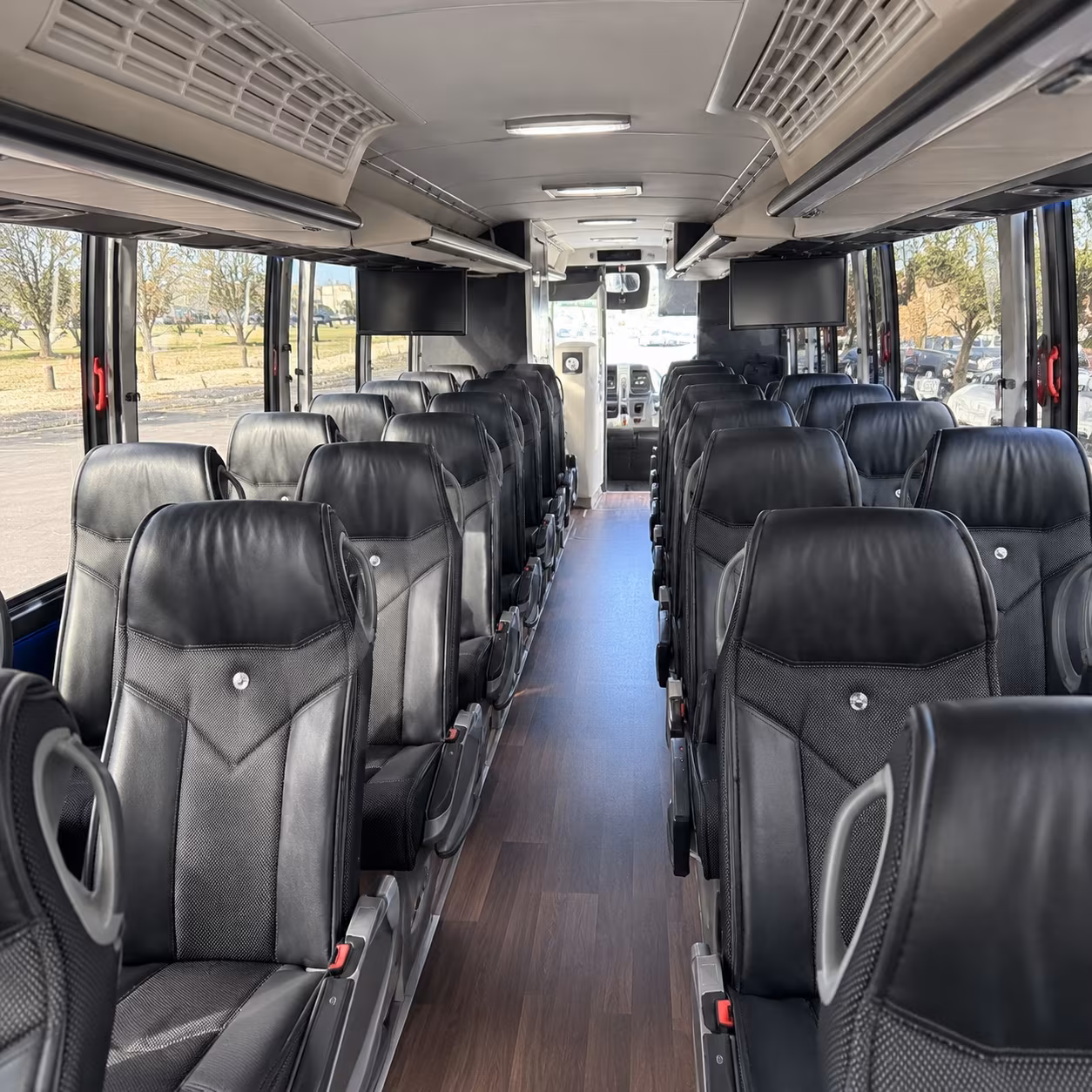 mansfield charter bus inside