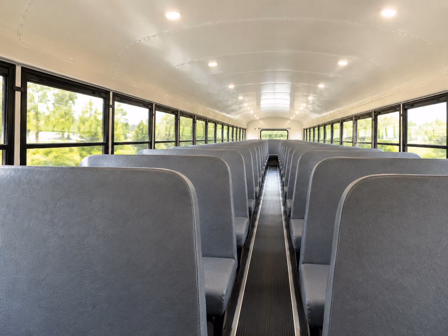 mansfield school bus inside